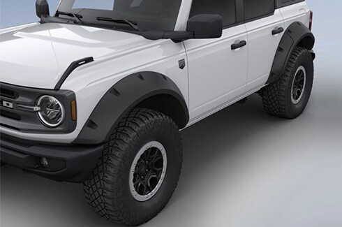 Discover Ford Bronco Accessories in PR, Fender Flares By Bushwacker, Preassembled, Black Textured Finish, For 4-Door